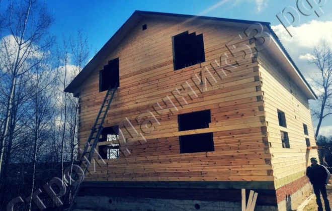 2 Брусовой дом 8×11, 176 м², Калужская область, Боровский район, Деревня Бердовка (2)